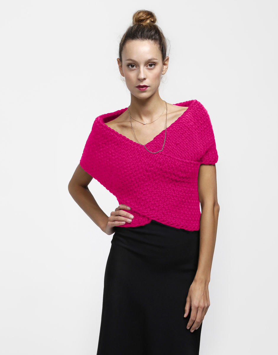 Cross My Heart Wrap Hot Punk Pink