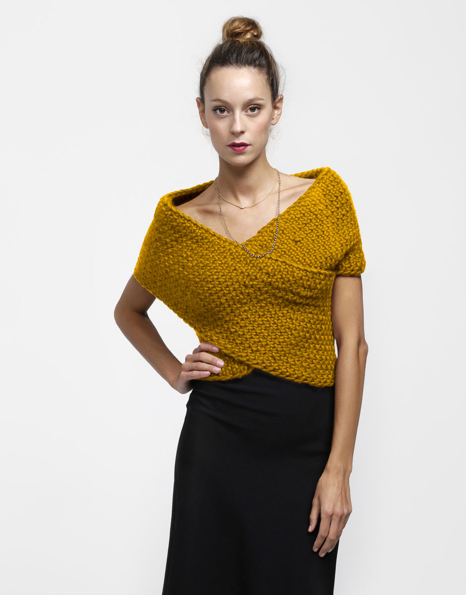 Cross My Heart Wrap Mustard Sally