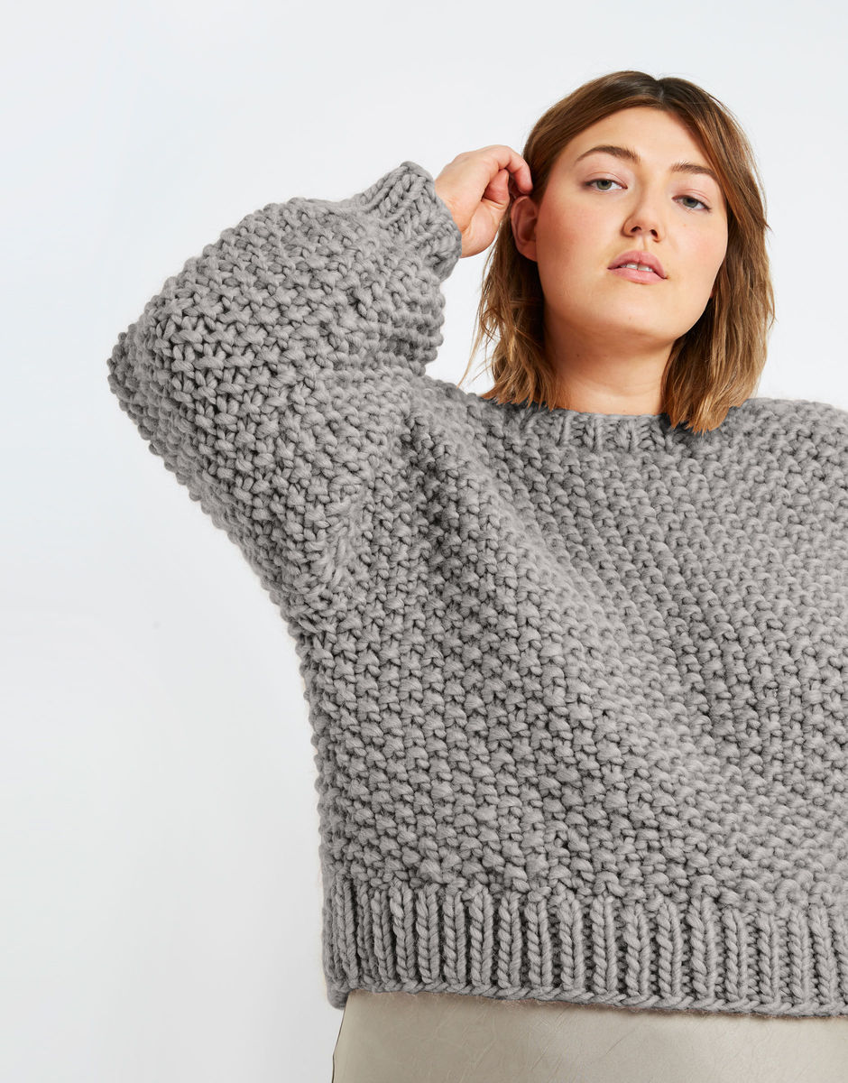 Amanda Sweater Tweed Grey
