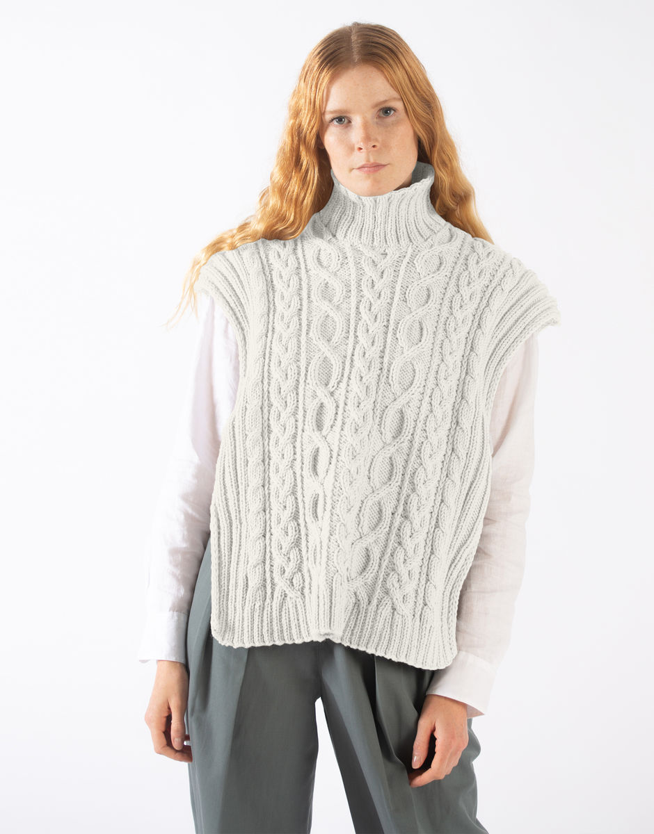 Gilet Carlota Ivory White