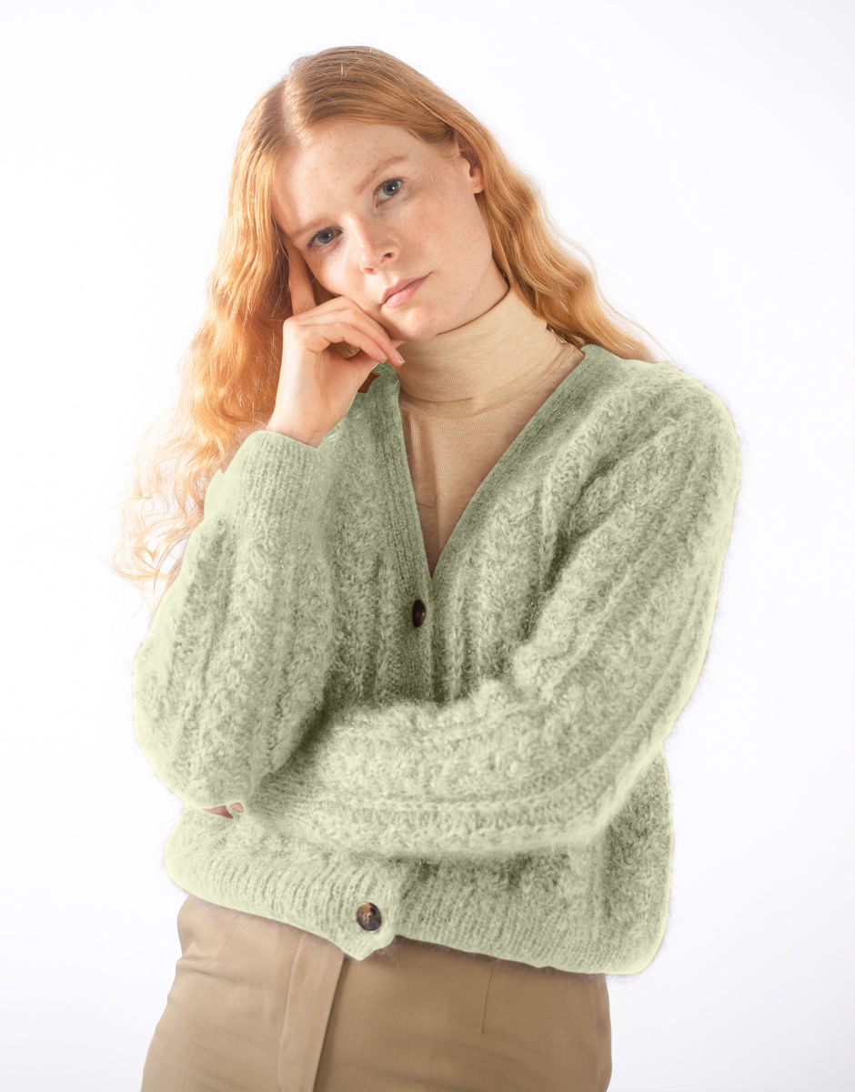 Margo Cardigan Lime Sherbet