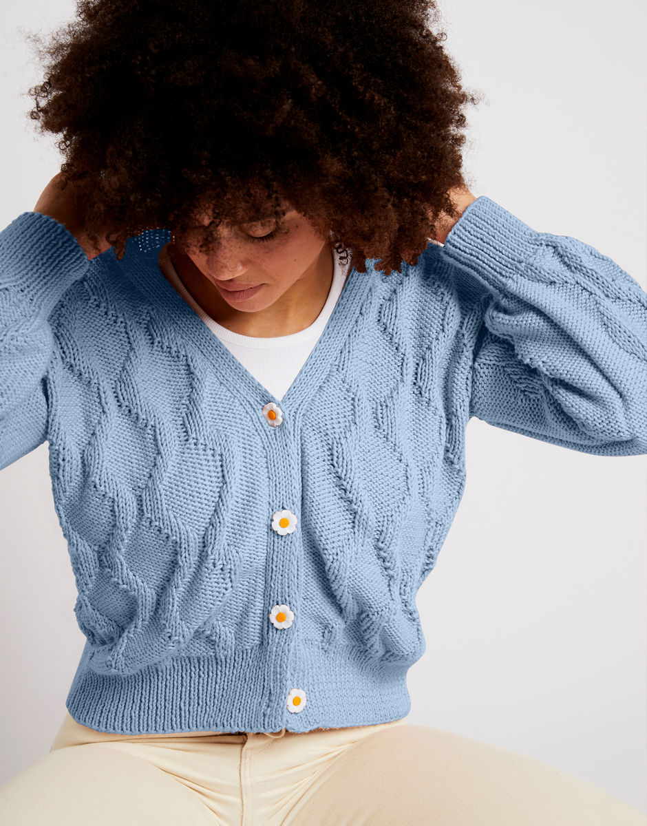 Sophia Cardigan Powder Blue