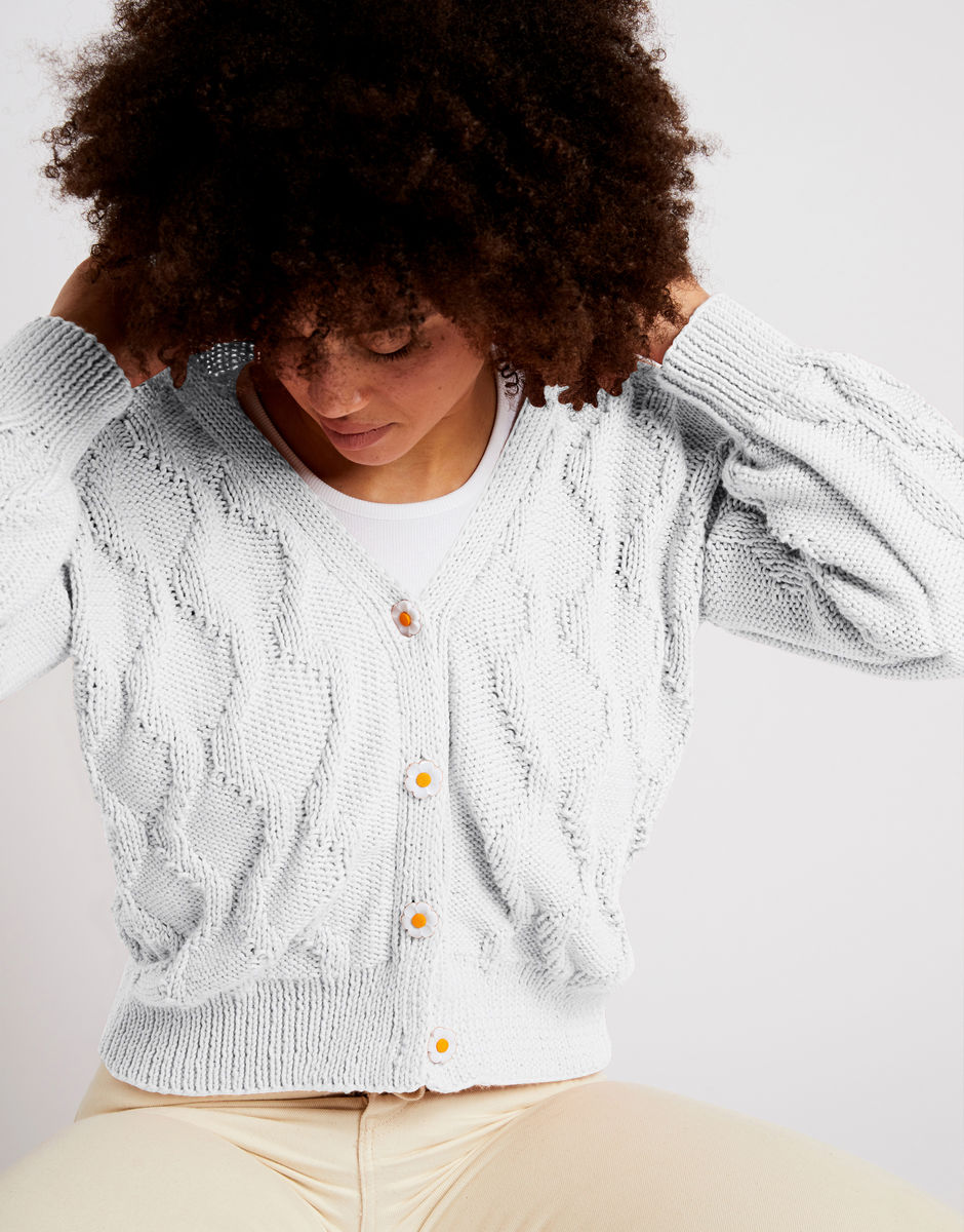 Sophia Cardigan White Noise