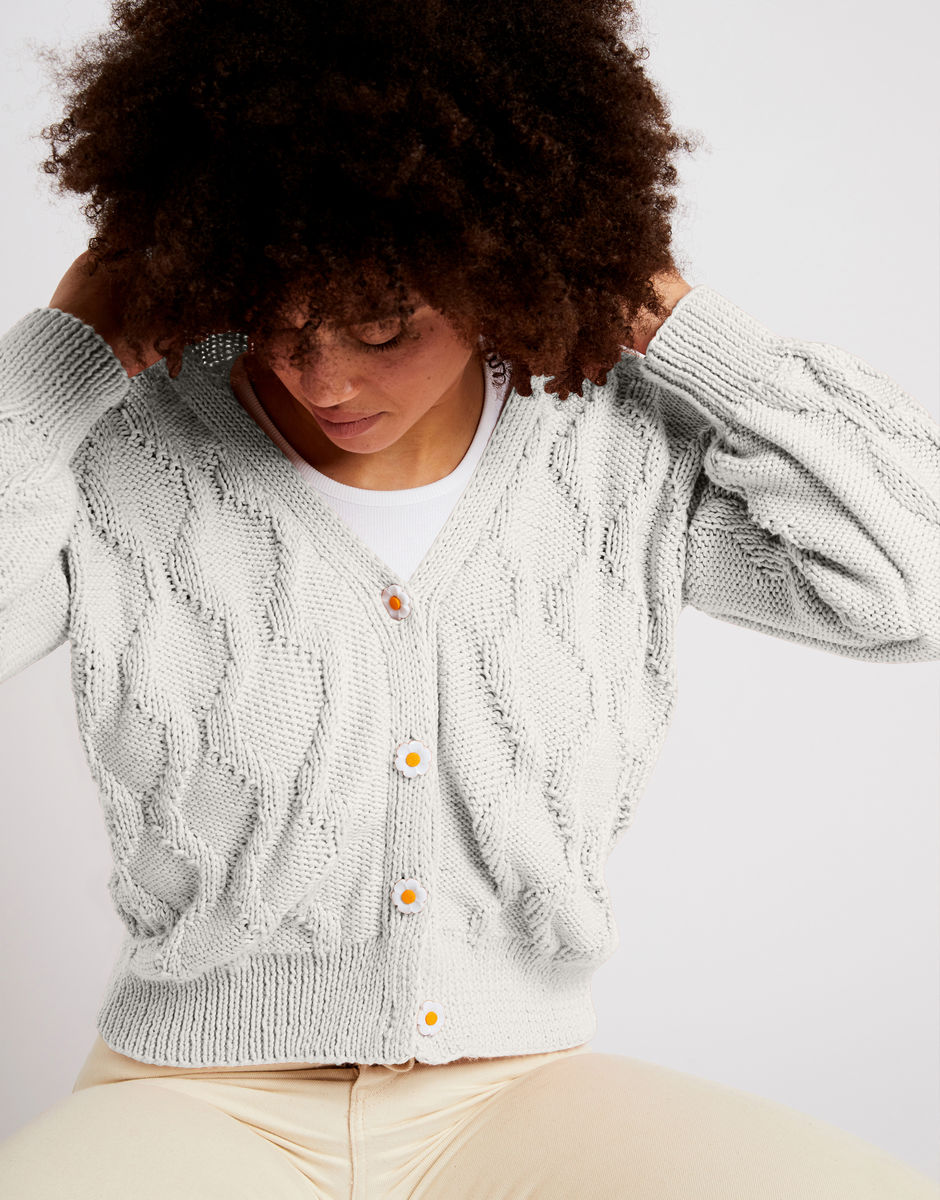 Sophia Cardigan Ivory White
