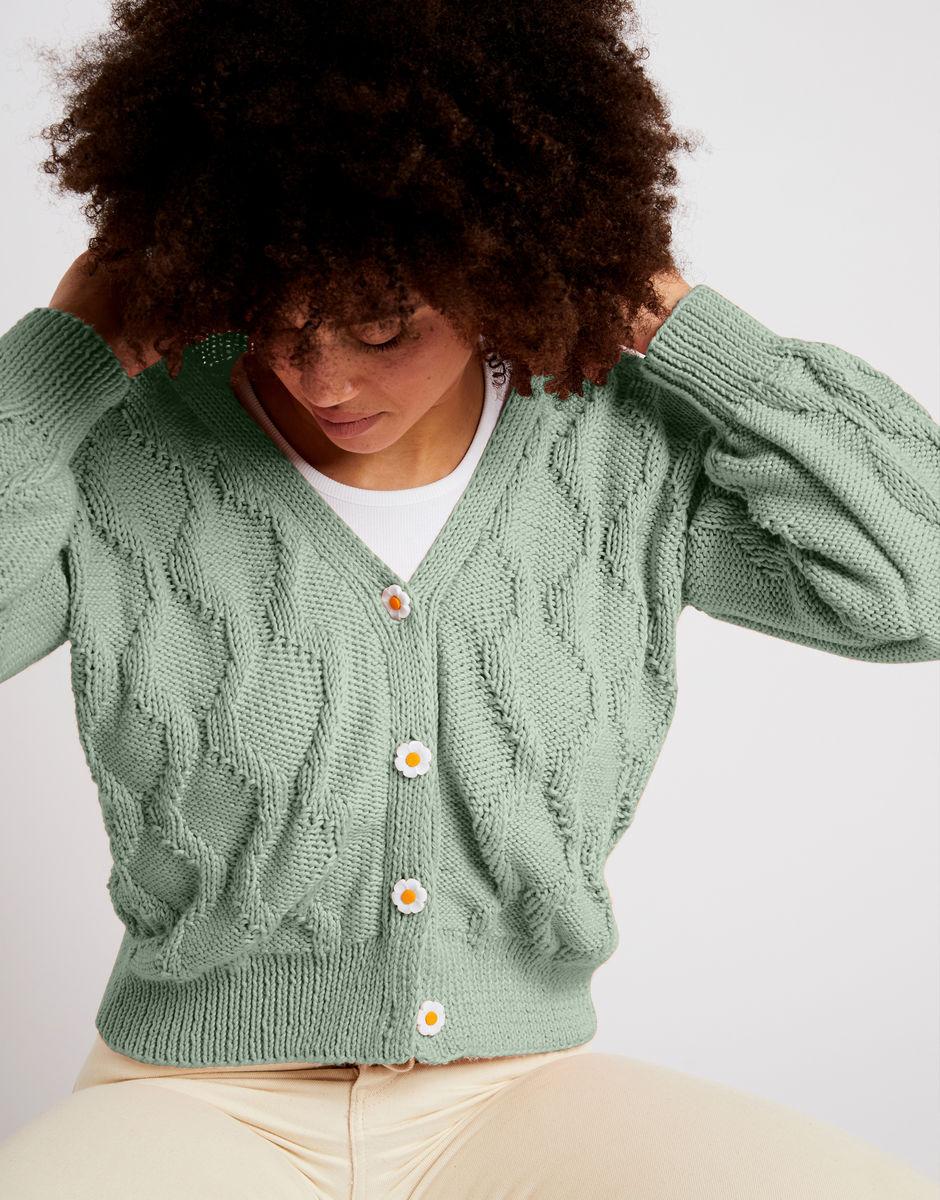 Sophia Cardigan Eucalyptus Green