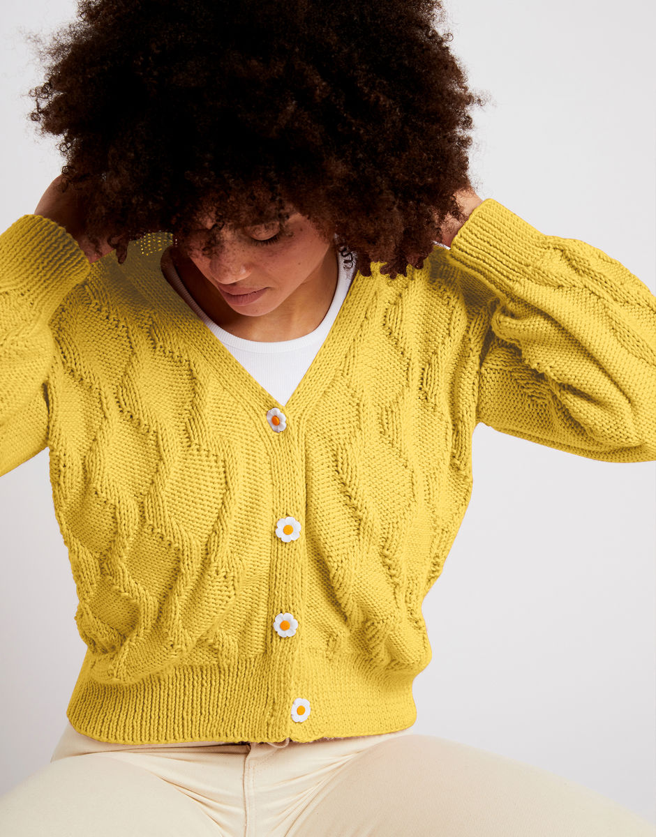 Sophia Cardigan Chalk Yellow