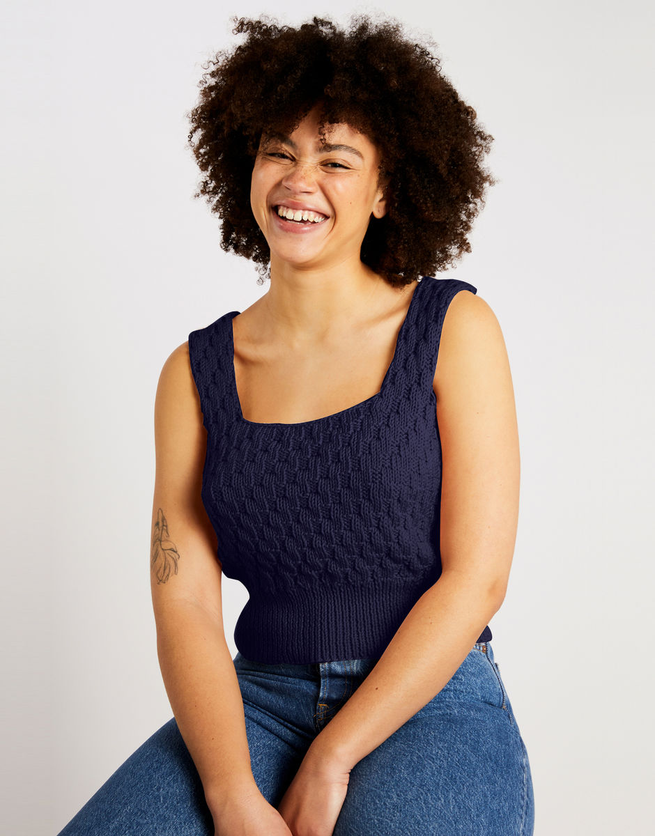 Shine Top Midnight Blue