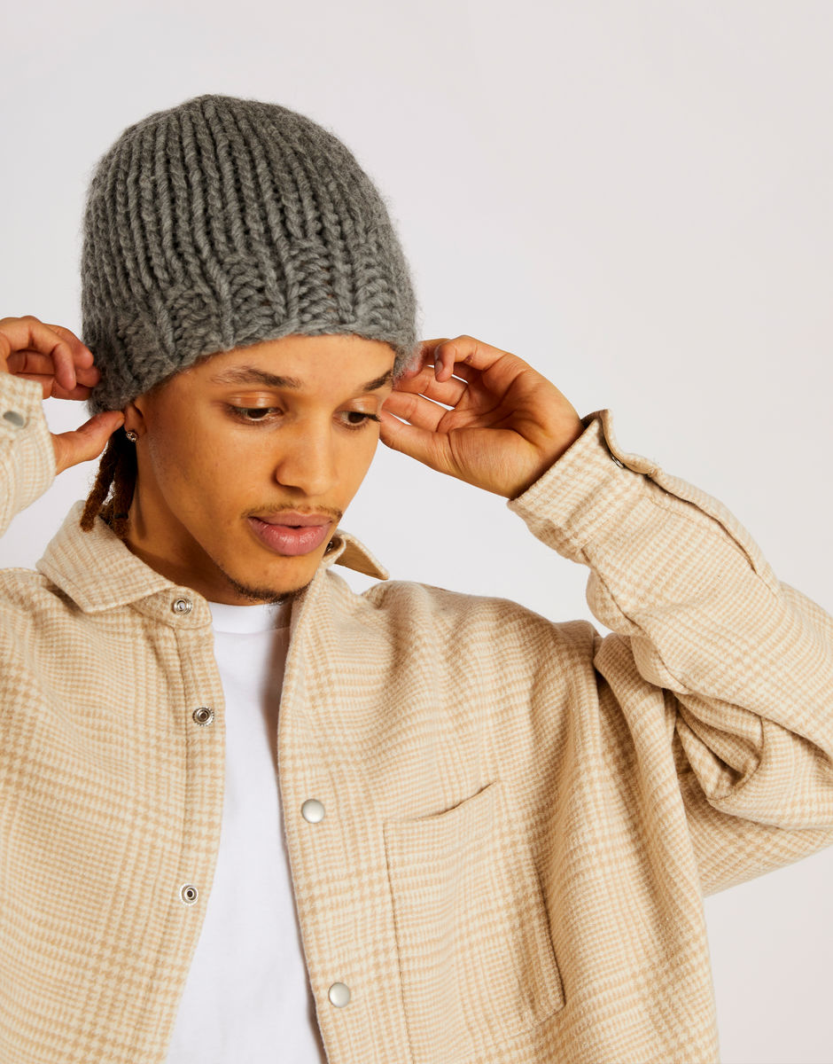 Hygge Mütze Tweed Grey
