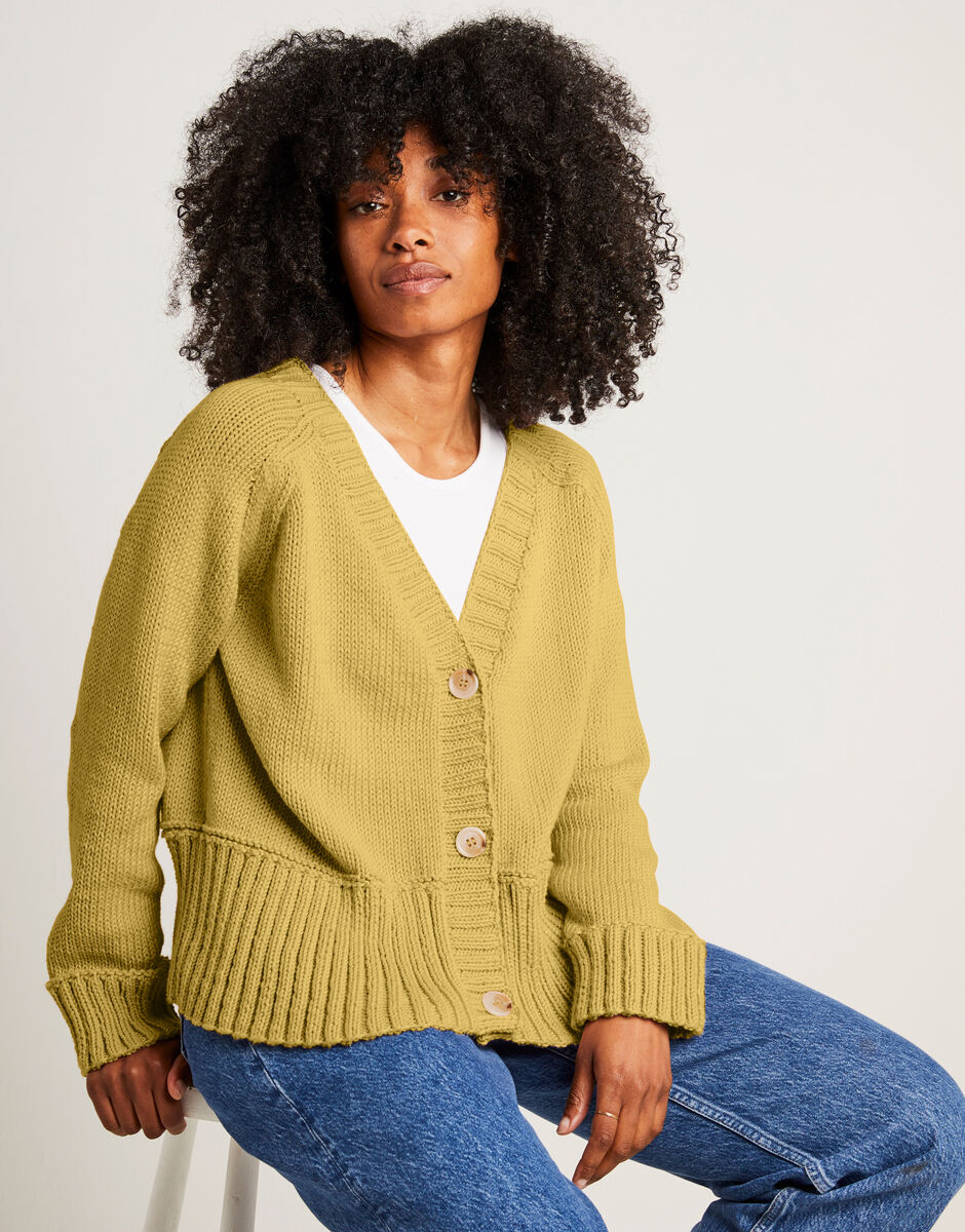 Hold On Cardigan Chalk Yellow