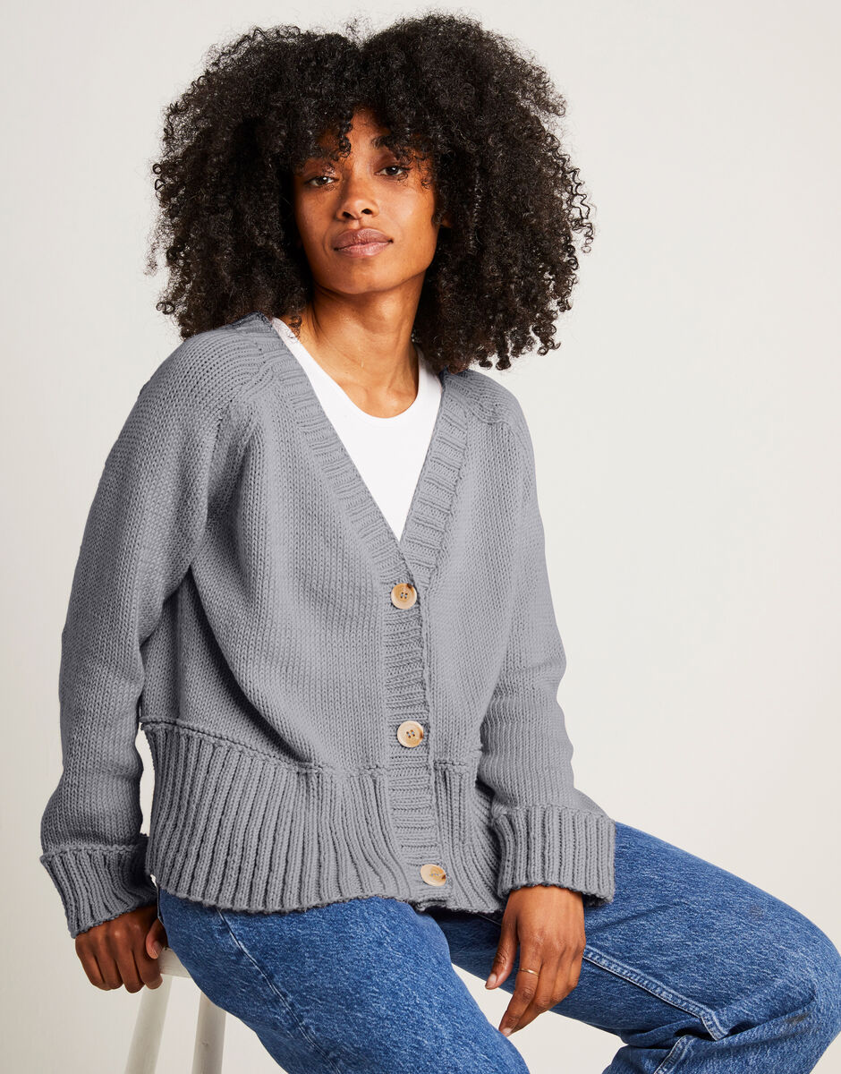 Hold On Cardigan Jog Grey