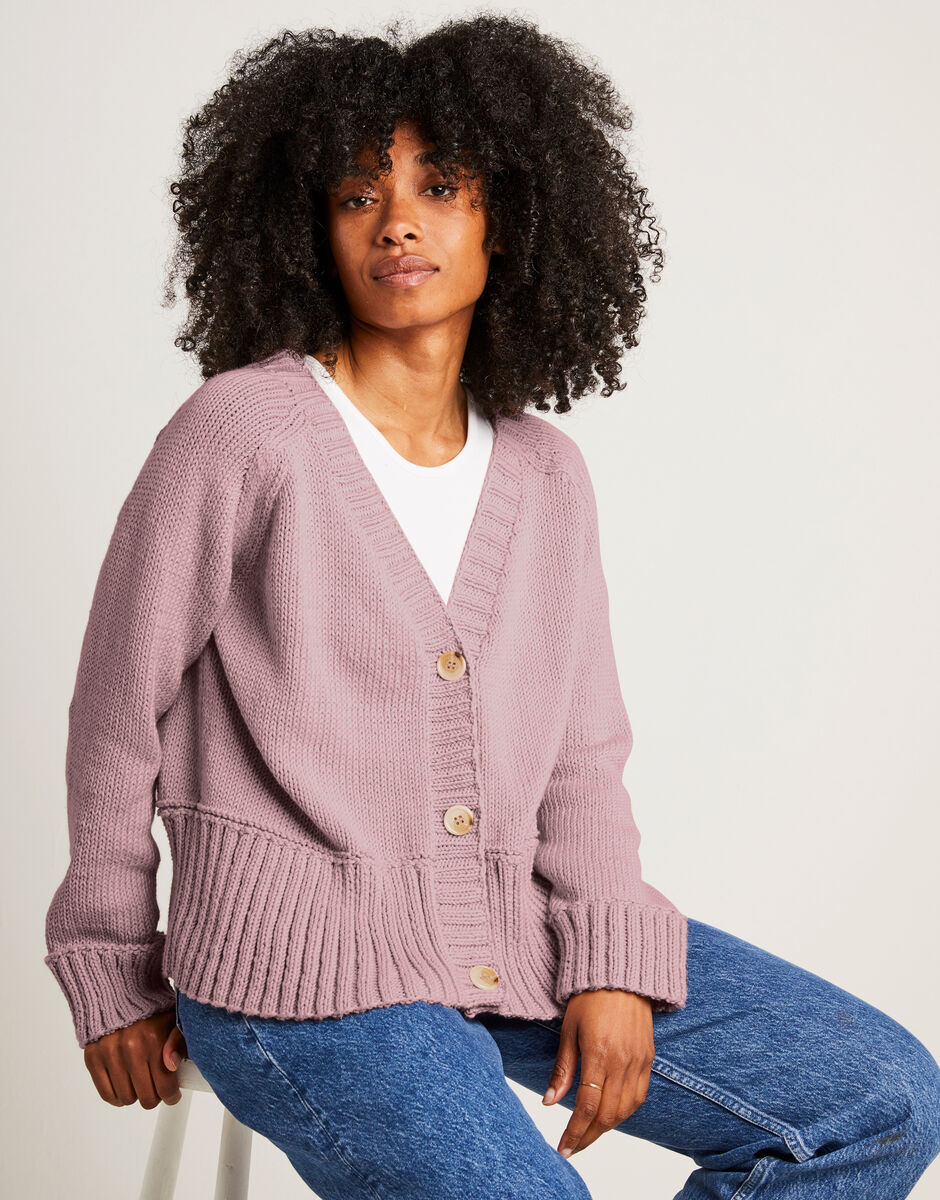 Hold On Cardigan Mellow Mauve
