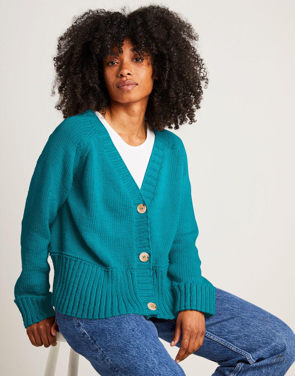 Hold On Cardigan Turquoise Waters