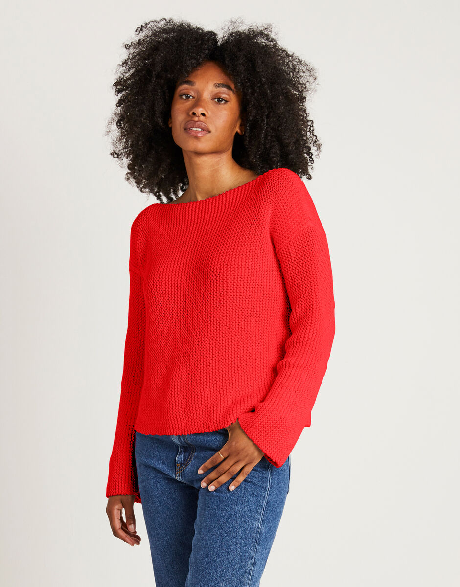 Follow You Sweater Lipstick Red