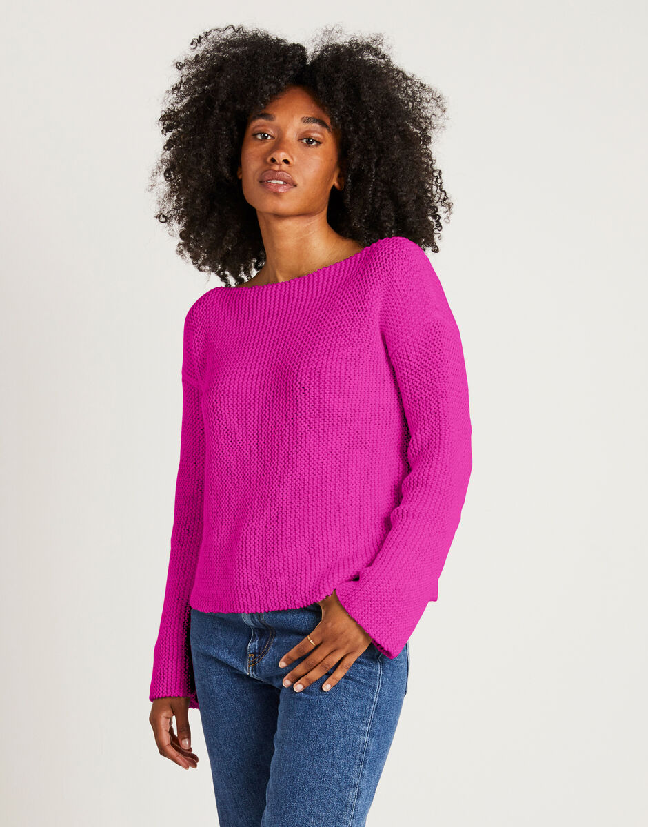Follow You Sweater Hot Pink