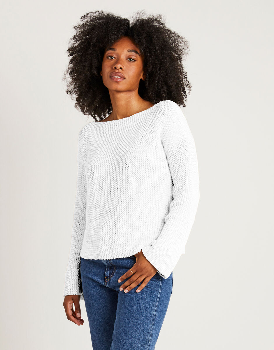 Follow You Sweater White Noise
