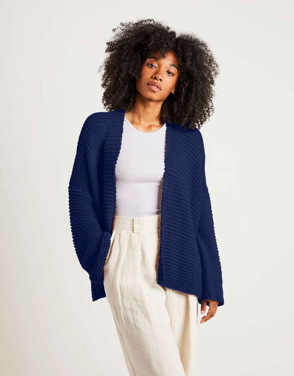 Break My Heart Cardigan Cobalt Blue