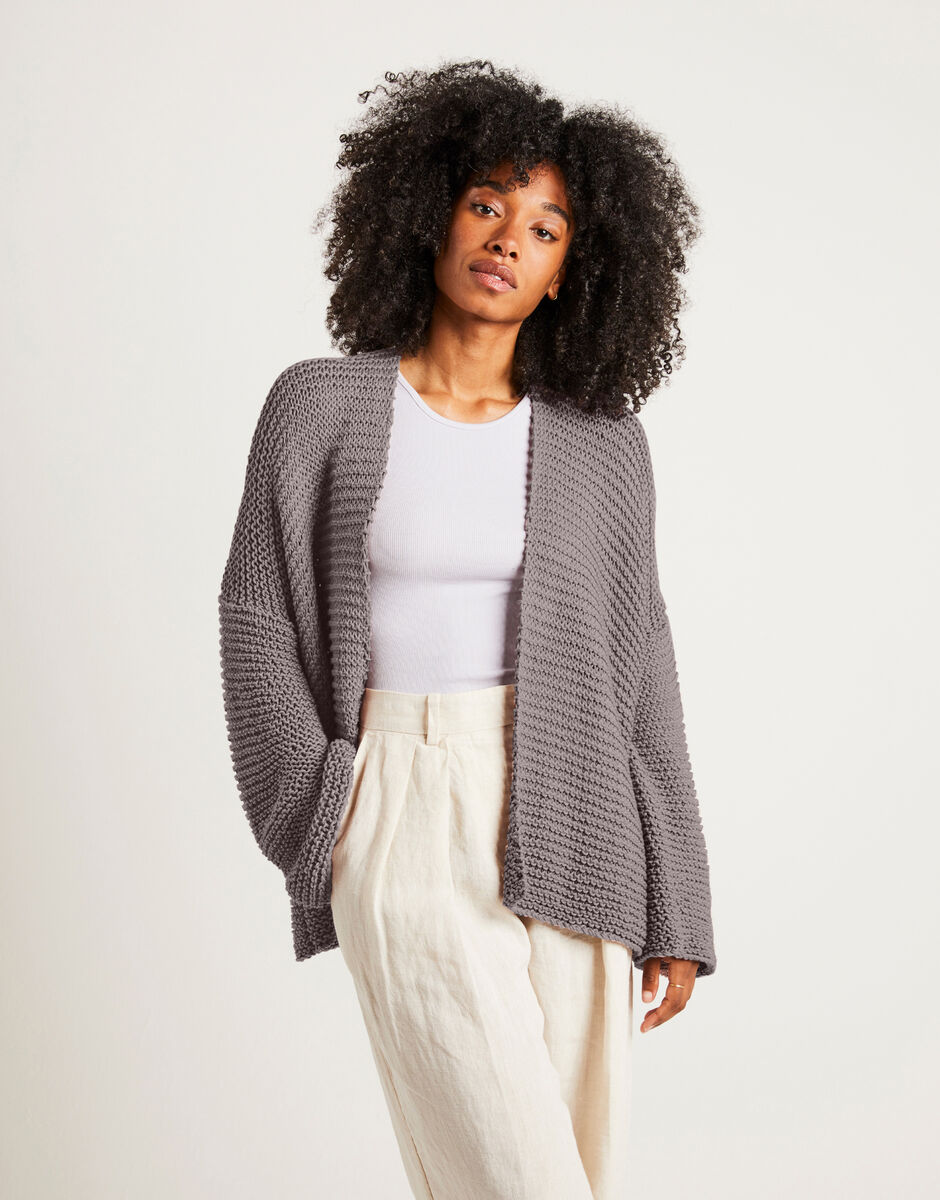 Break My Heart Cardigan Timber Wolf