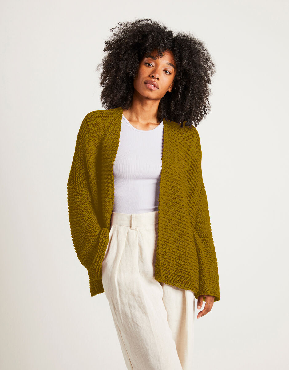 Break My Heart Cardigan Moss Green