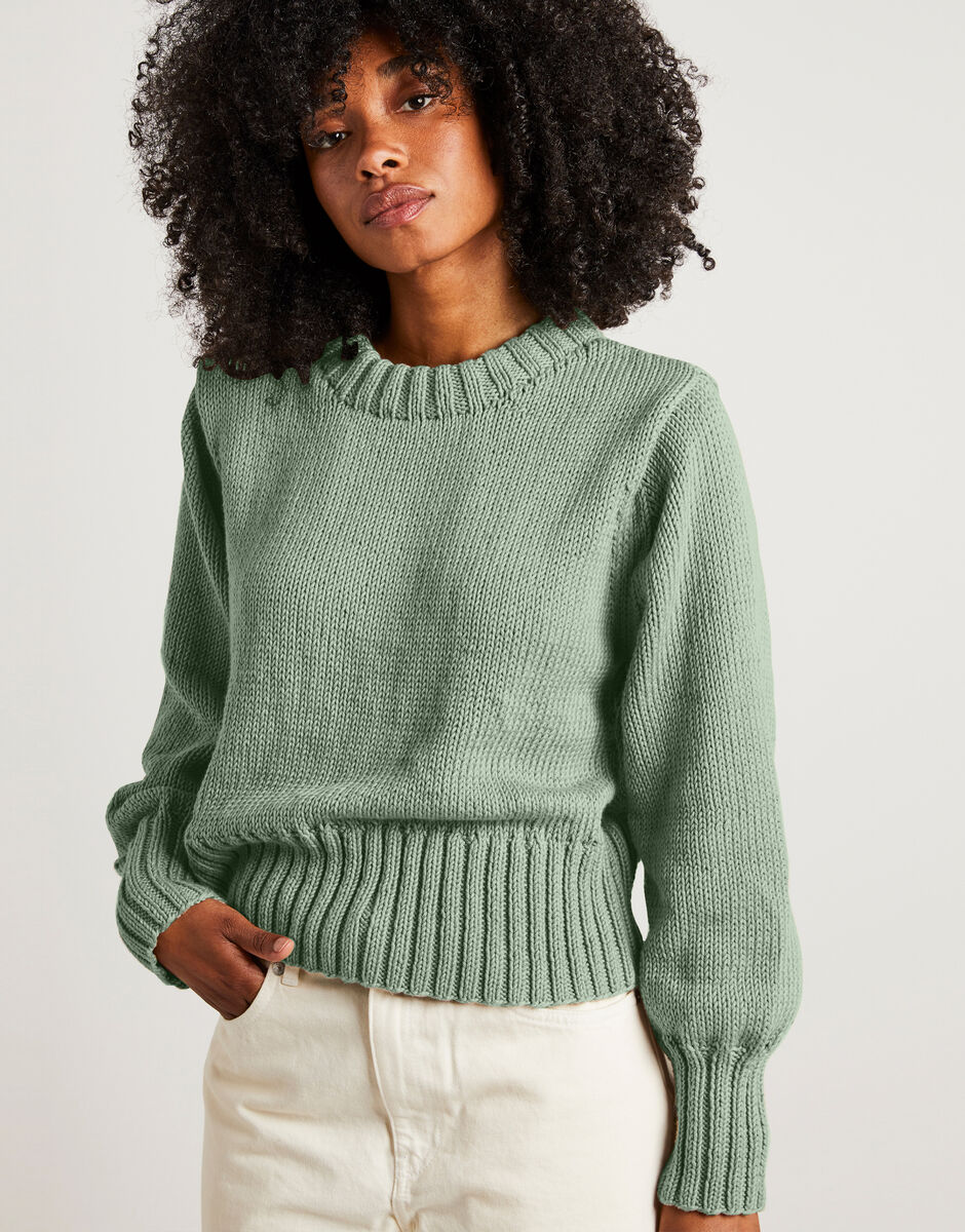 Love Again Pullover Eucalyptus Green