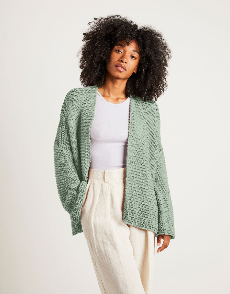 Break My Heart Cardigan Eucalyptus Green