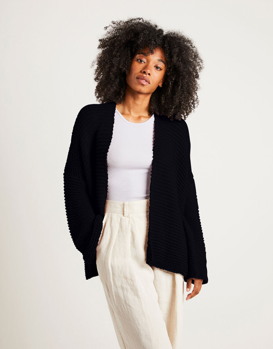 Break My Heart Cardigan Cinder Black