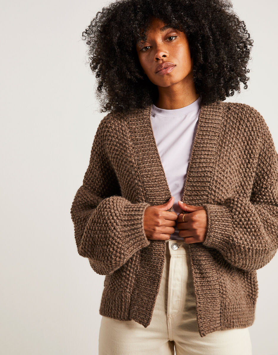 Grace Cardigan Walnut Brown
