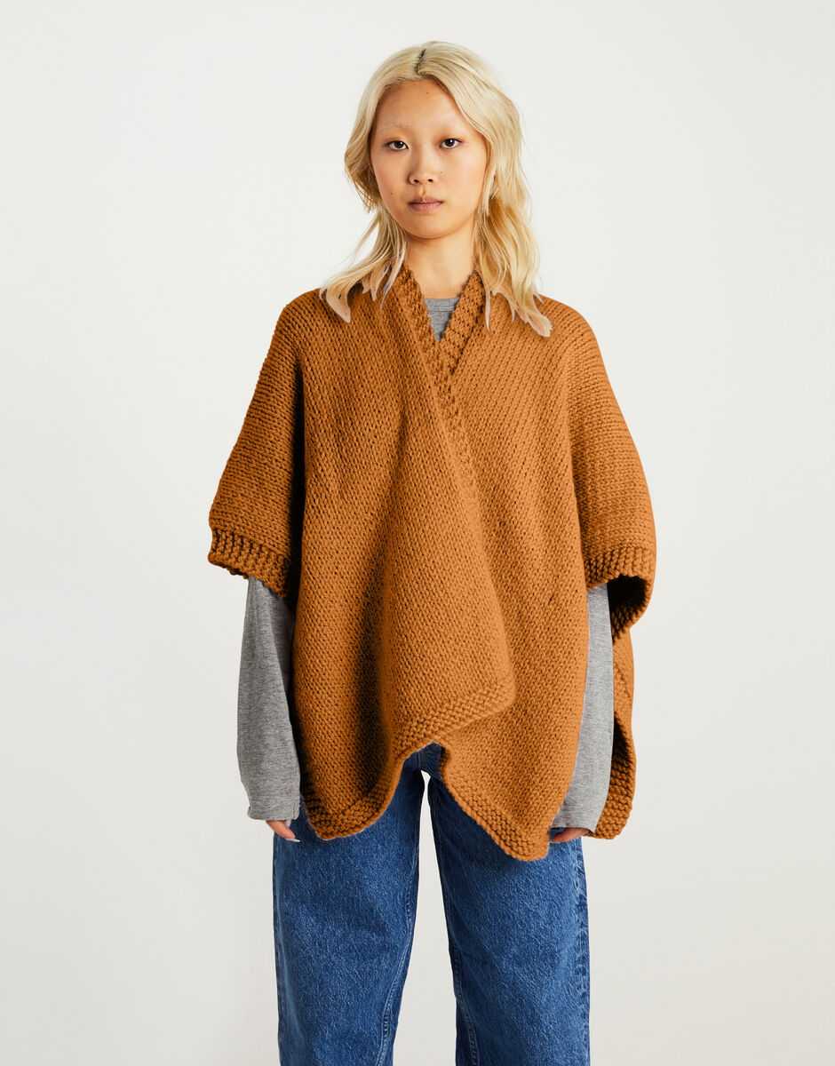 Beside You Shawl Chestnut Brown