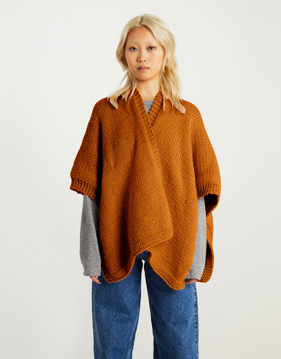 Beside You Shawl Chestnut Brown