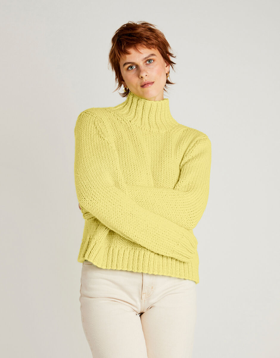 Small World Sweater Chalk Yellow