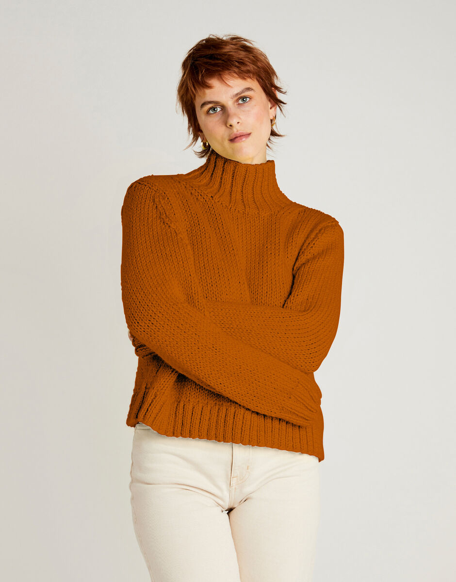 Small World Sweater Chestnut Brown