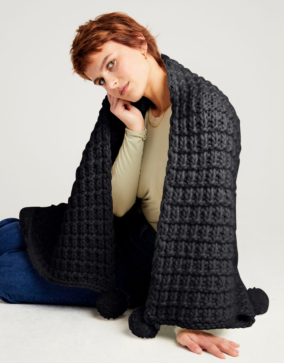 Rosebud Blanket Charcoal