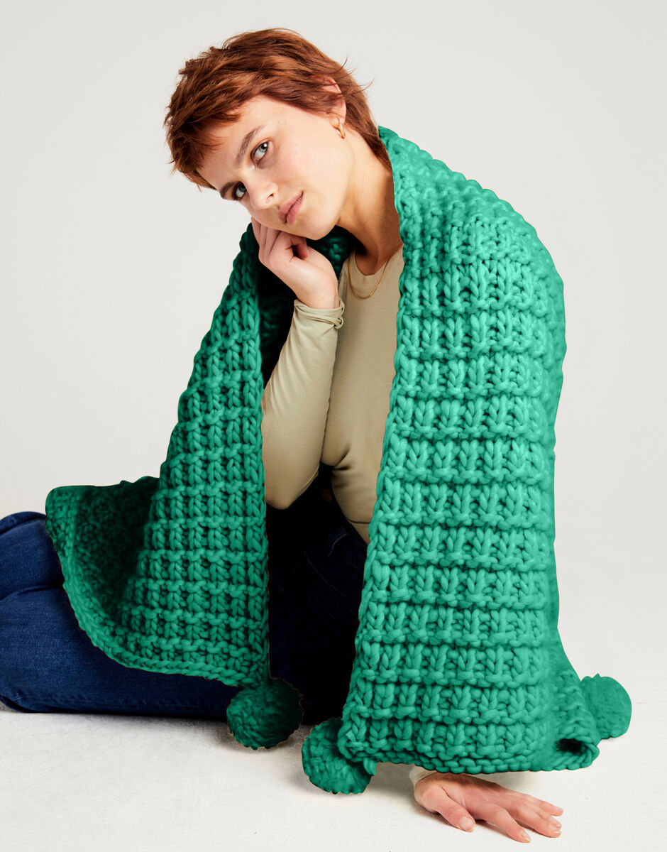 Rosebud Blanket Emerald Green