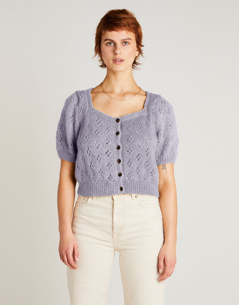 Tempo Cardigan Lilac Powder