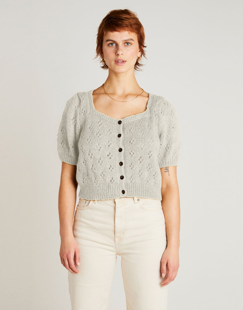 Tempo Cardigan Ivory White