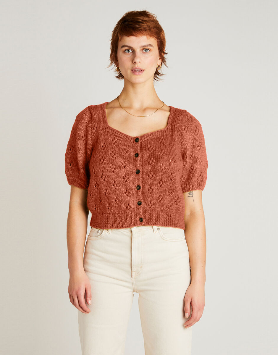 Tempo Cardigan Terracotta Blush