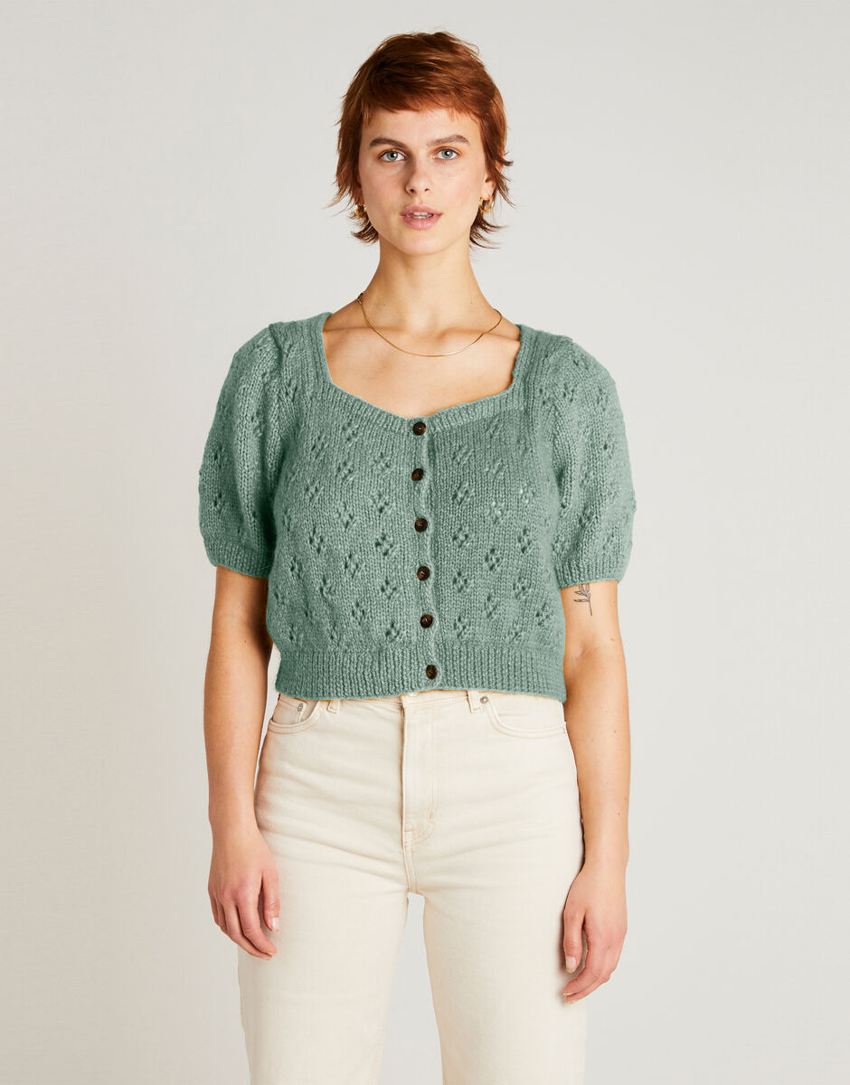 Tempo Cardigan Eucalyptus Green