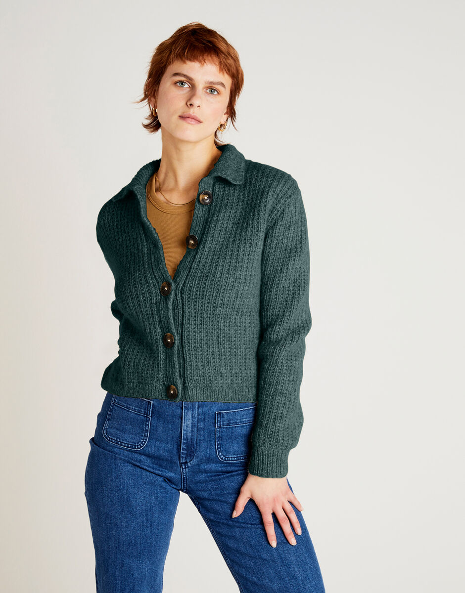 Soulmate Cardigan Forest Green