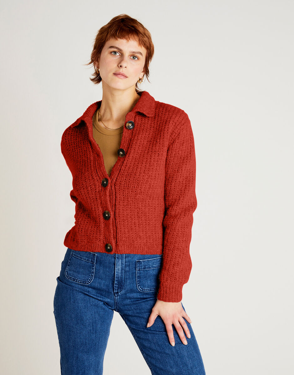 Soulmate Cardigan Red Ochre