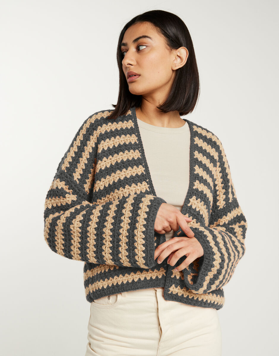 Hometown Cardigan Silver Fox Grey