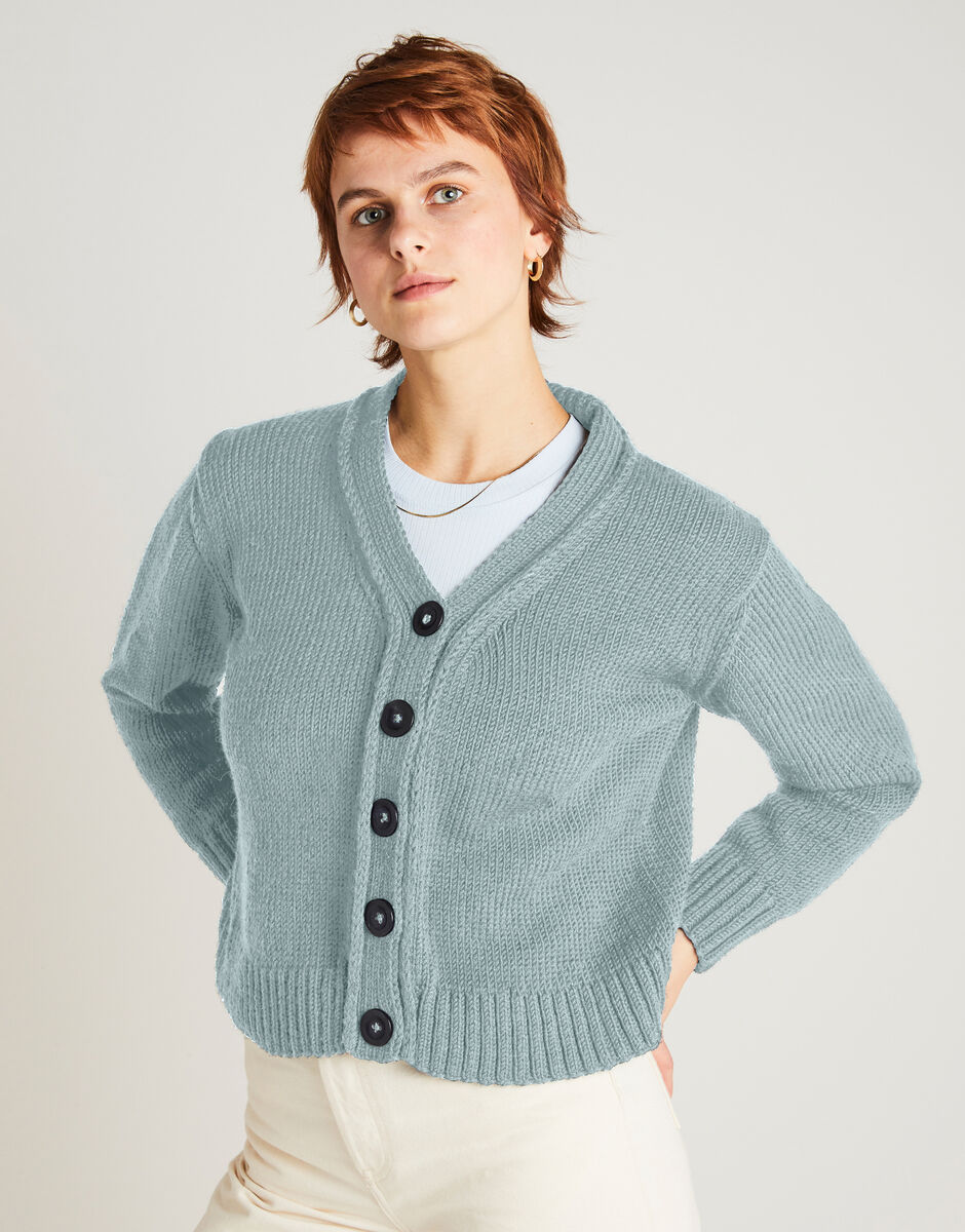 Cardigan New Love Duck Egg Blue