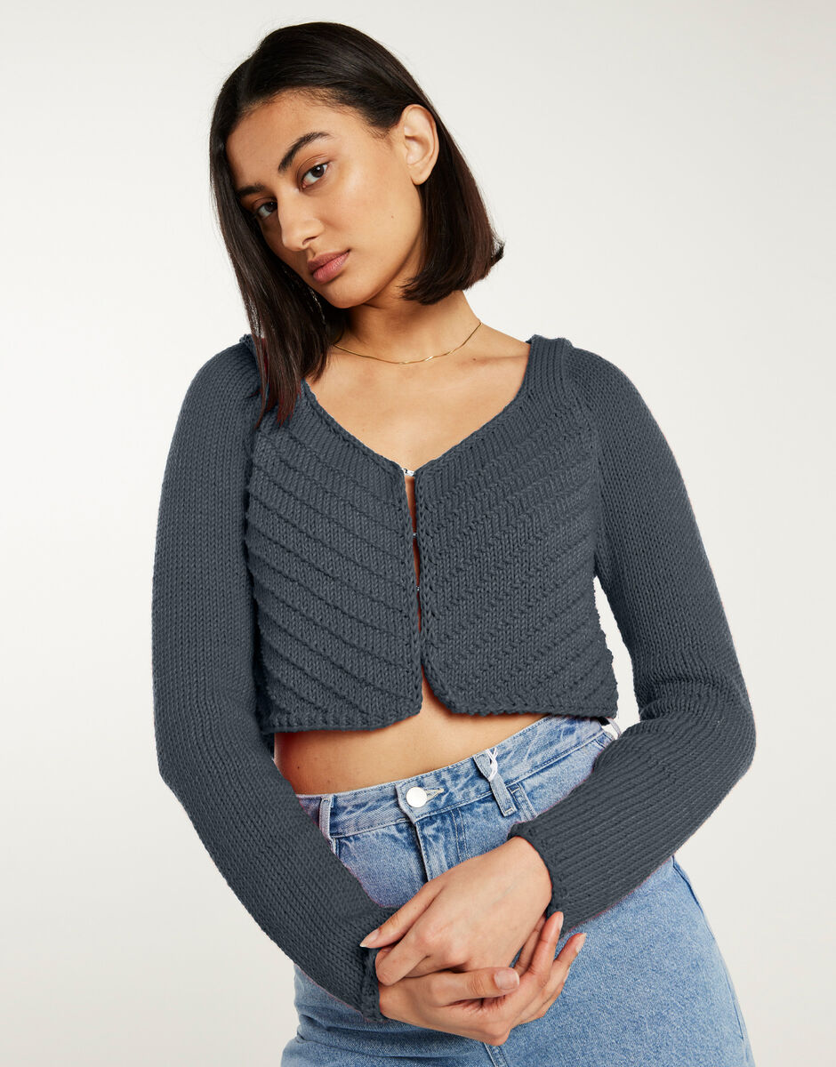 Danielle Cardigan Eagle Grey