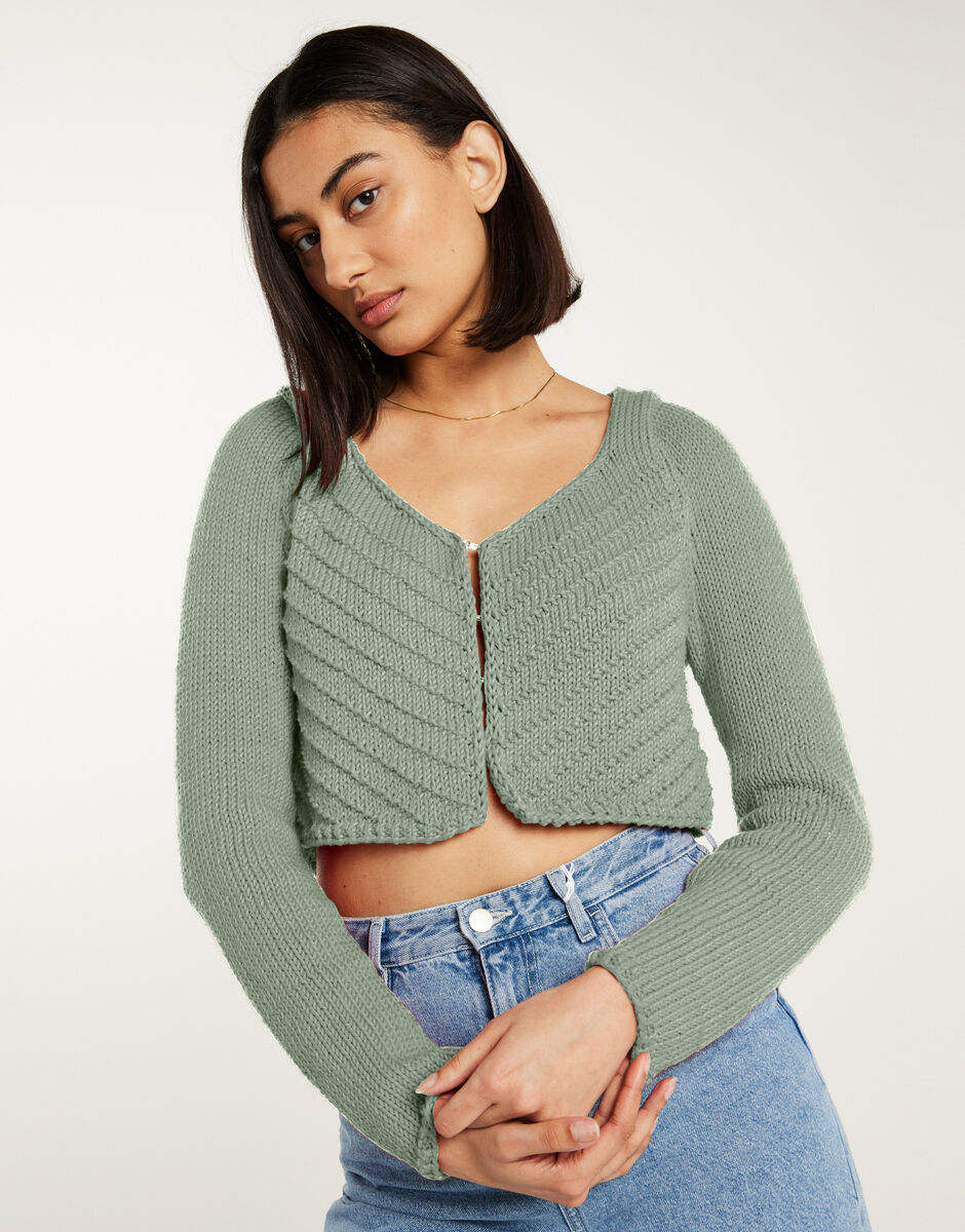 Danielle Cardigan Eucalyptus Green