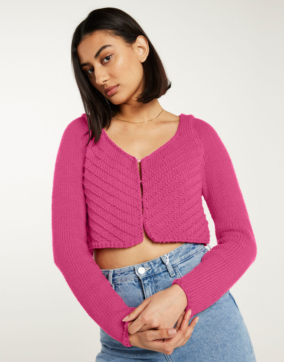 Danielle Cardigan Hot Pink
