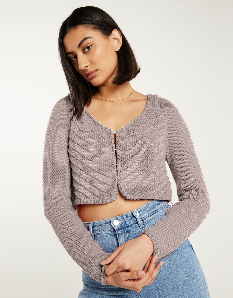 Danielle Cardigan Lilac Wash