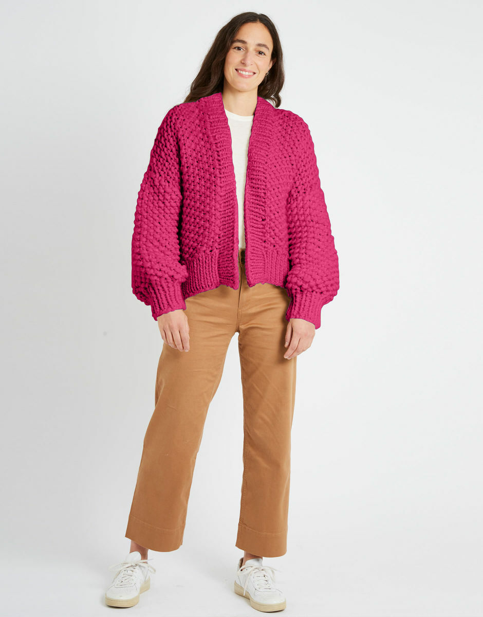 Iris Cardigan Hot Punk Pink