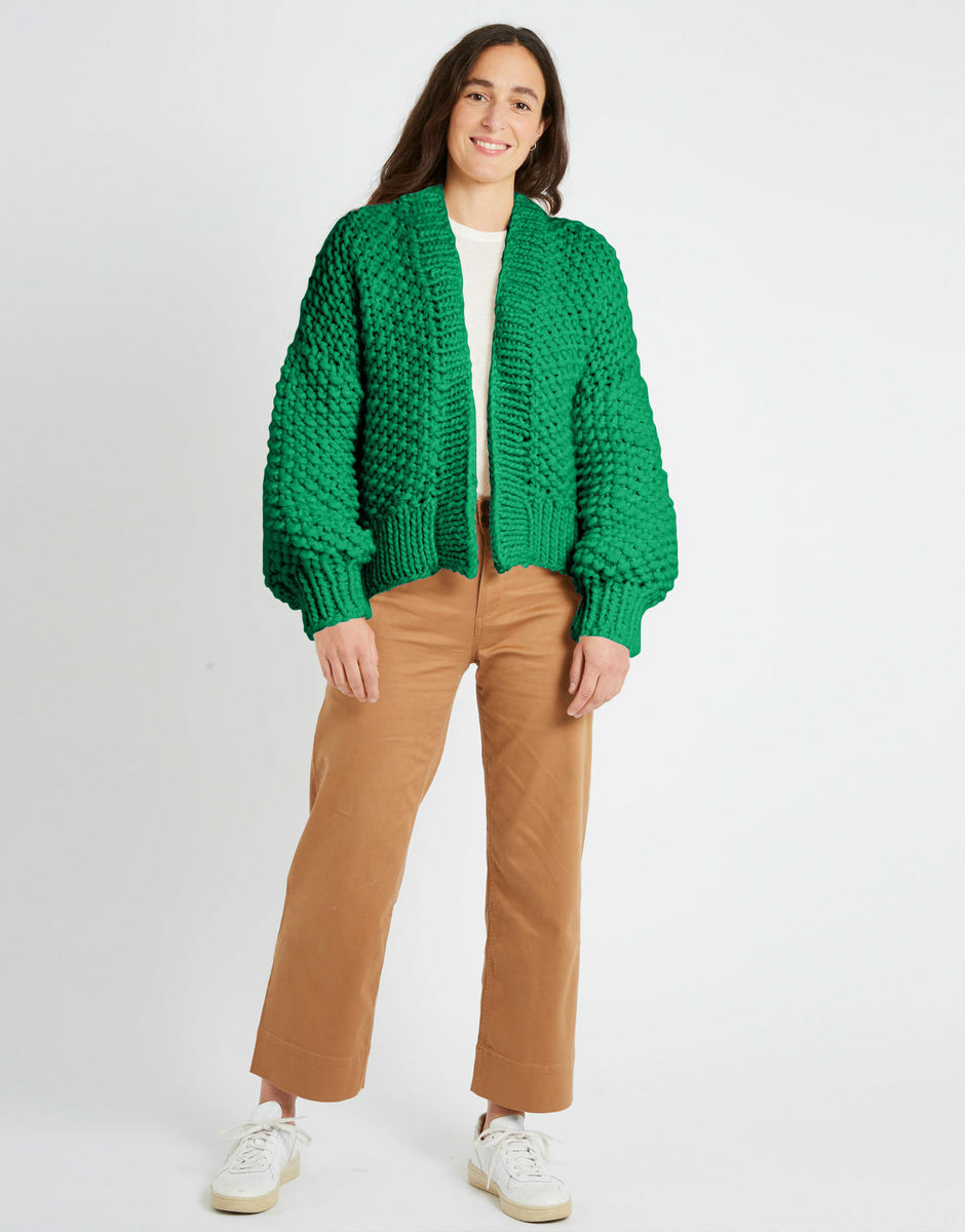 Iris Cardigan Emerald Green