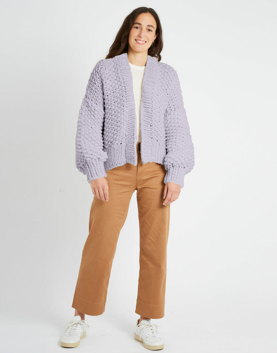 Iris Cardigan Lilac Powder