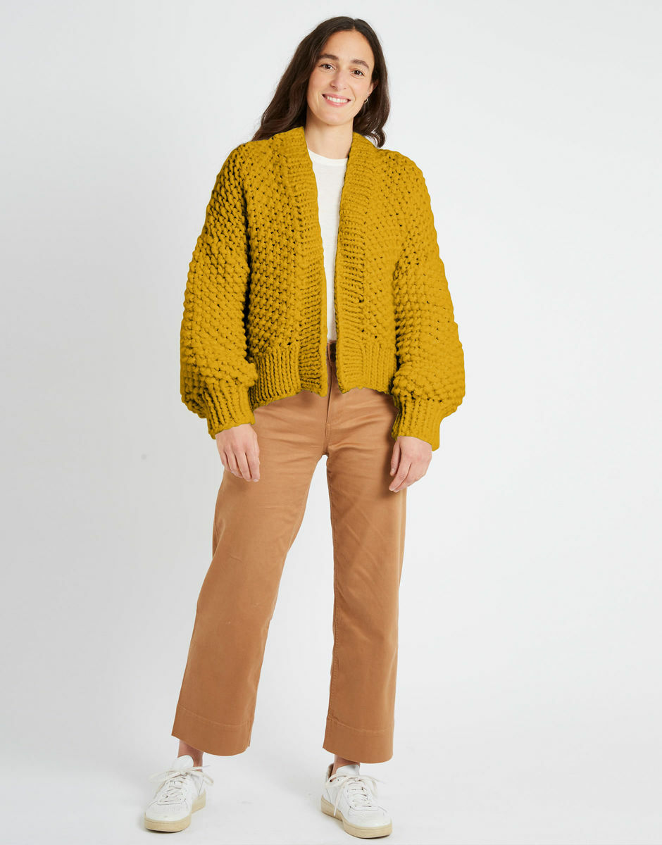 Iris Cardigan Mustard Sally