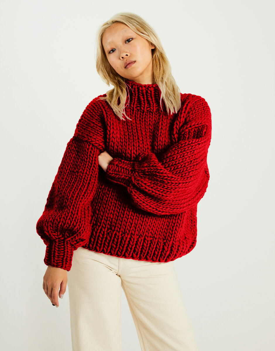 Sometimes Sweater Lipstick Red