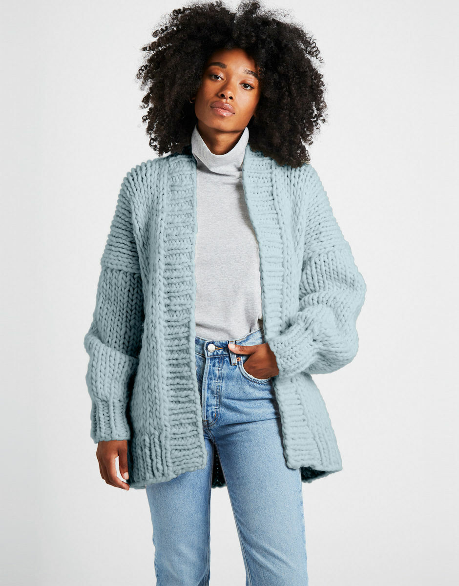 Hero Cardigan Duck Egg Blue